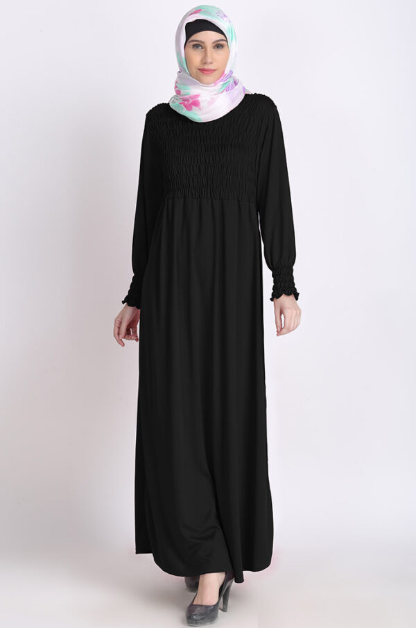 bubble-knit-black-modest-designer-abaya