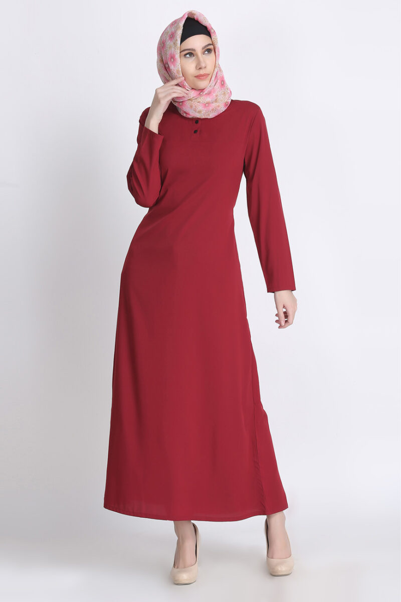 Trendy Comfort Red Abaya