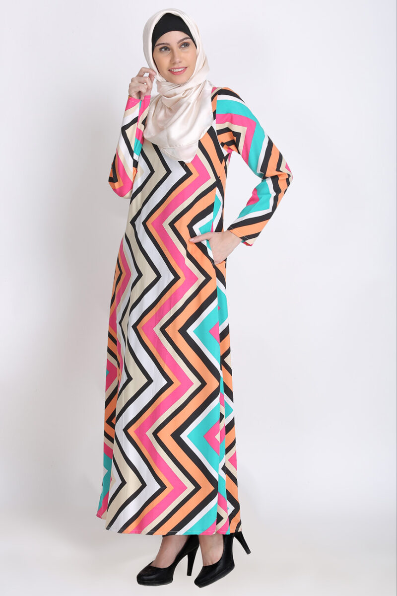 Trendy Pretty Multi Color Abaya