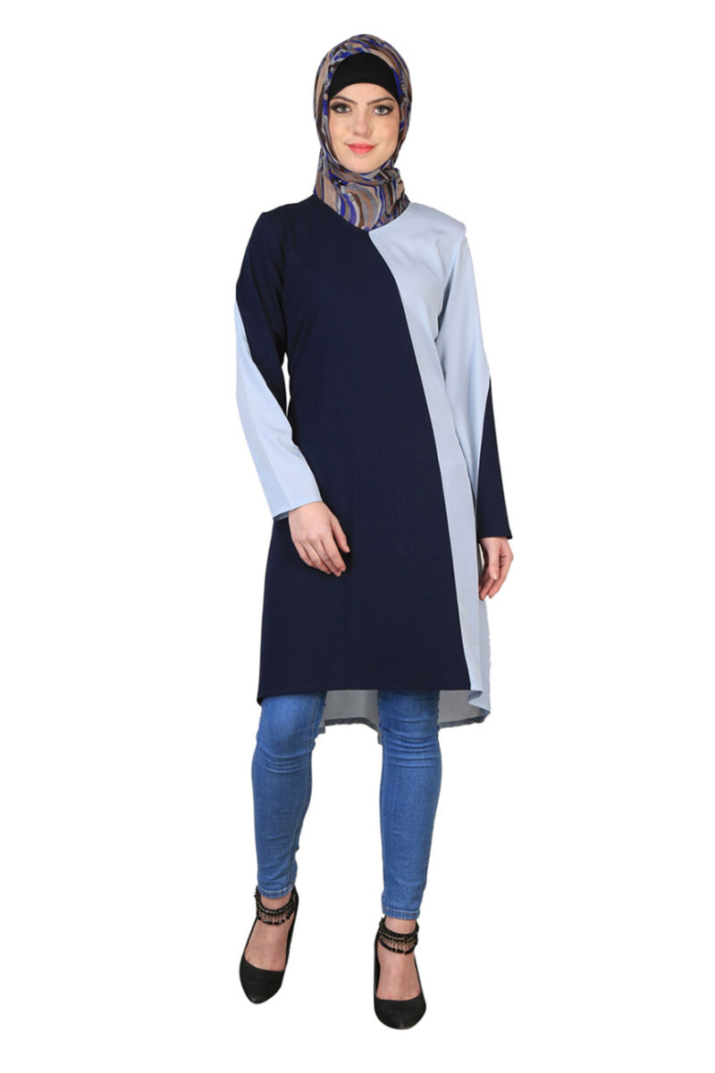 Dark Light Blue Muslim Everyday Tunic