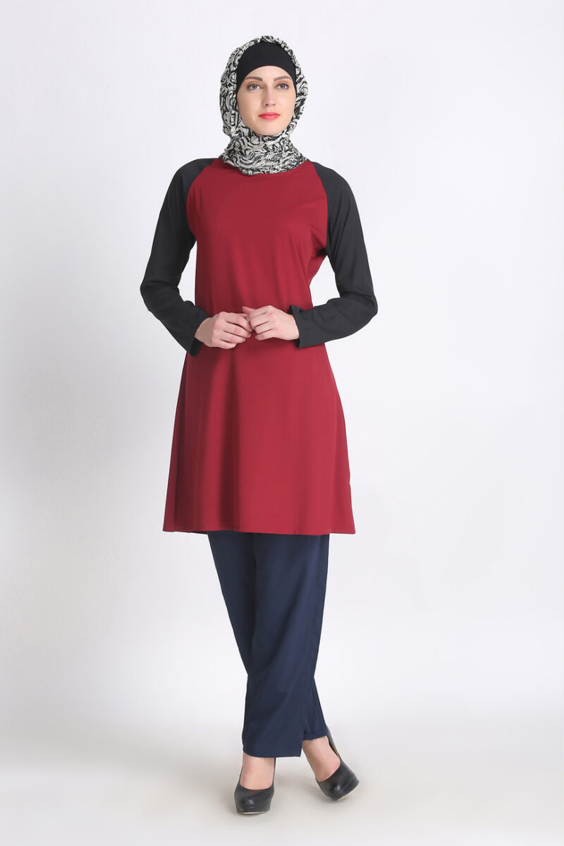 laiba-outerwear-tunic-maroon-black.html