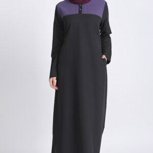 casual-colorblock-abaya-dress-black-purple