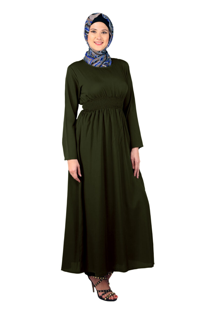 Cool Smokey Olive Green Abaya
