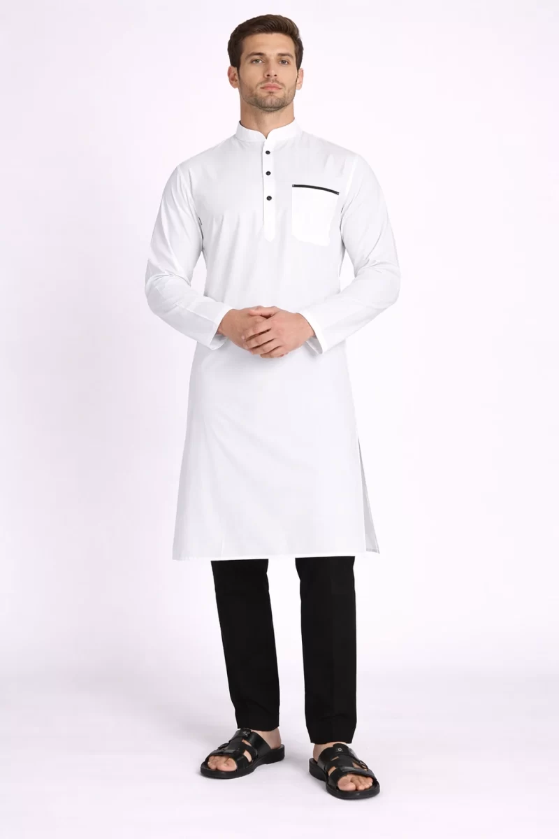 White Naseem Mens Ramadan Kurta