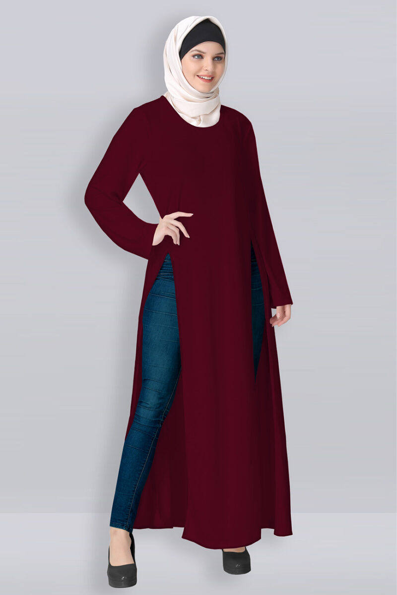 fashionable egyptian-bi slit abaya