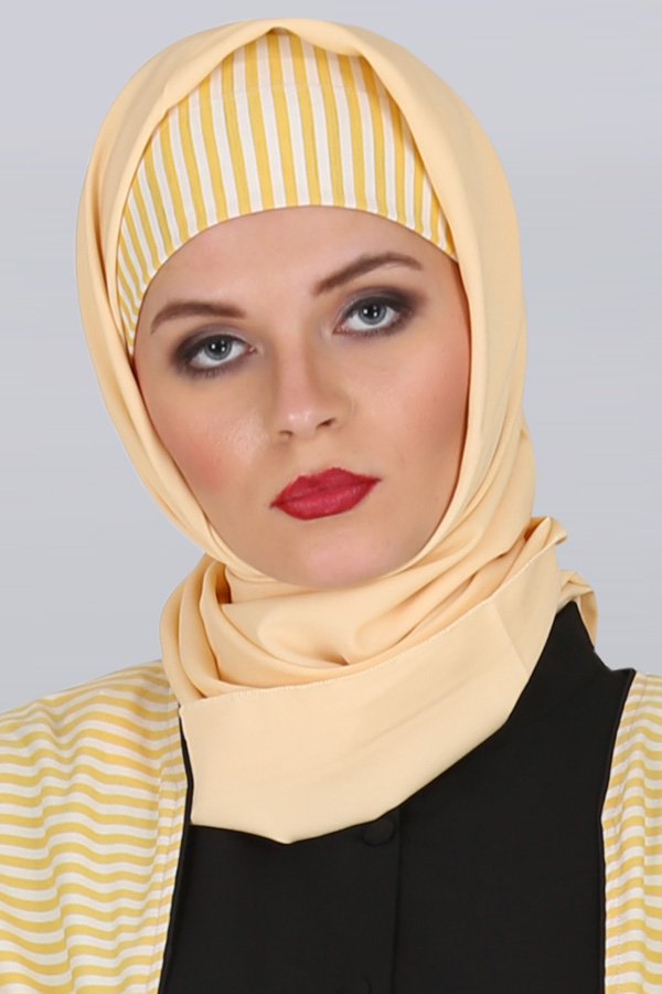 YELLOW CREPE HIJAB - Modest Islamic clothing Shopping Website