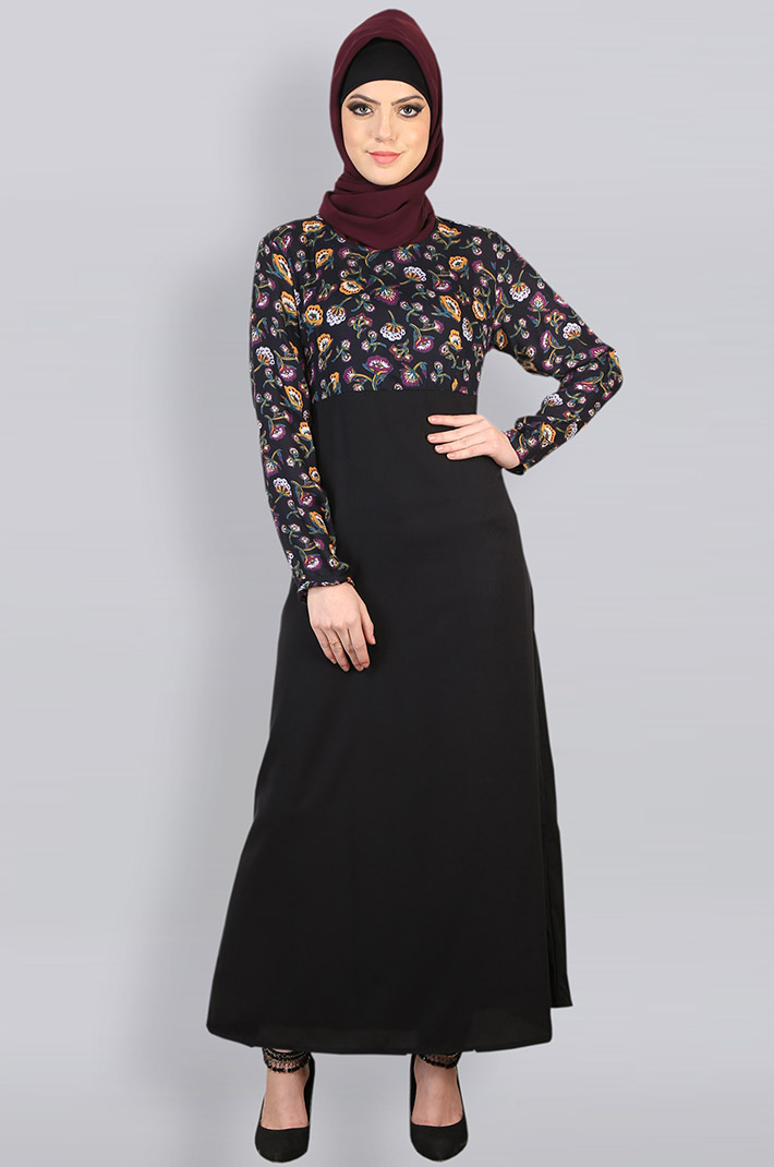 BLACK ZIPPER JAMUN ABAYA - Modest Islamic clothing Shopping Website