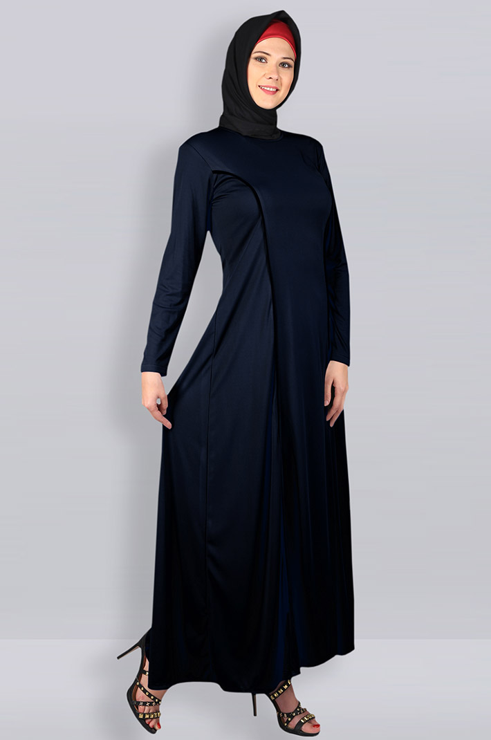 BUTTERFLY KNIT ABAYA NAVY BLUE Modest Islamic clothing Shopping Website