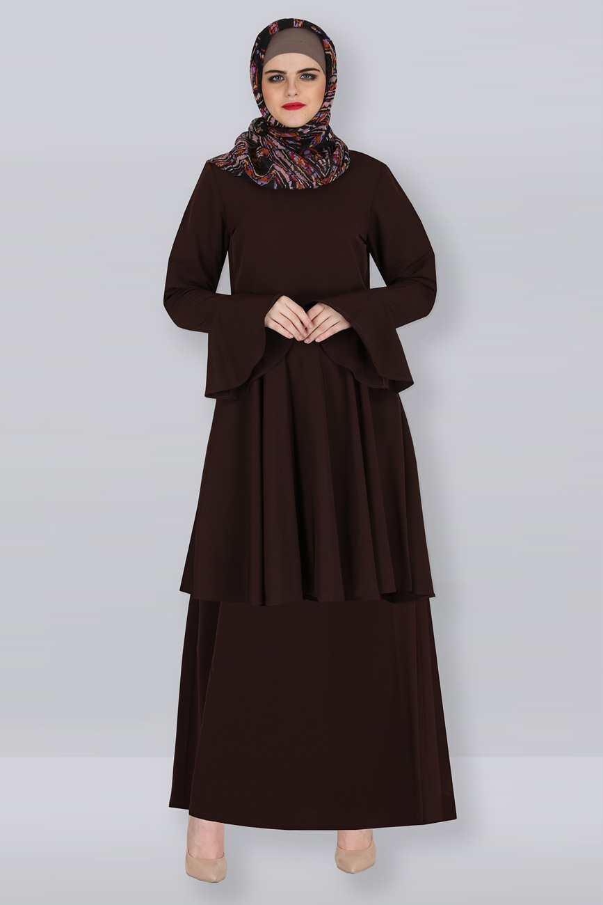Modern Kurung Indonesian Brown Abaya – Modest Islamic clothing Shopping ...