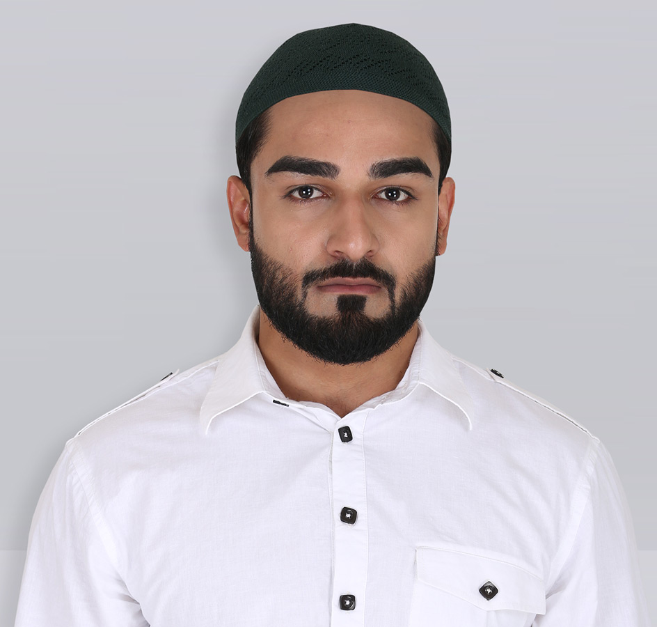 Men’s Dark Green Namaz Prayer Kufi Cap – Modest Islamic Clothing ...