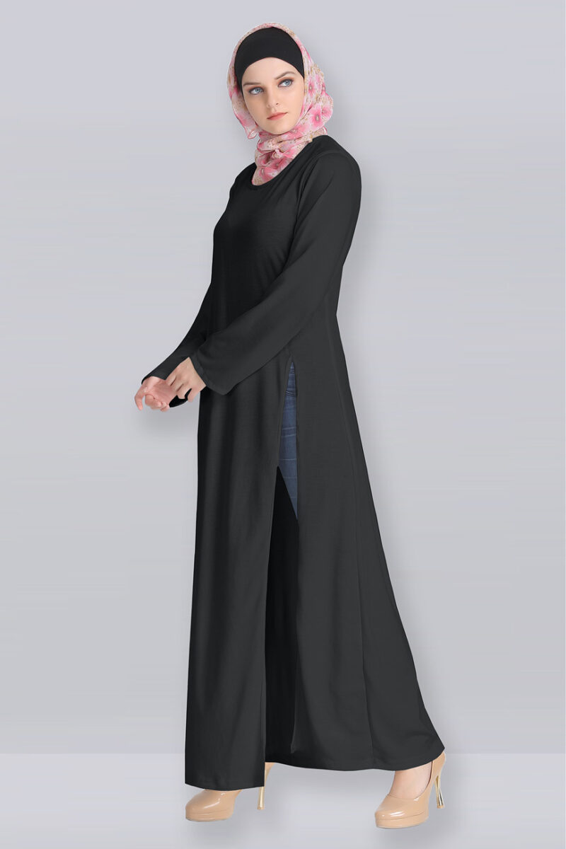 modest fashionable egyptian-bi slit abaya