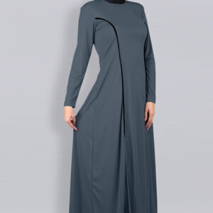 butterfly-knit-dark-grey-abaya-dress