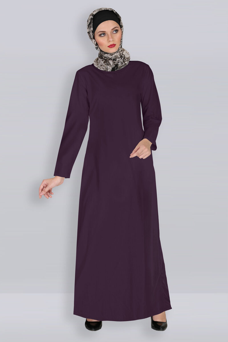 stylish stunning purple knit abaya