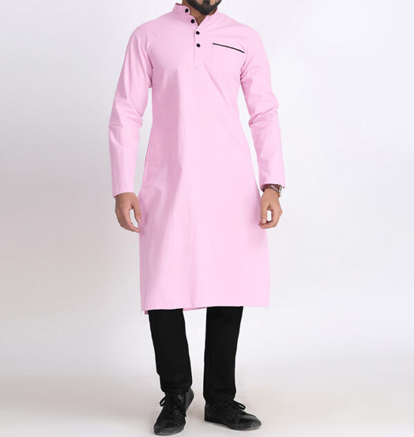 Ibrahim-cotton-light-pink-mens-kurta