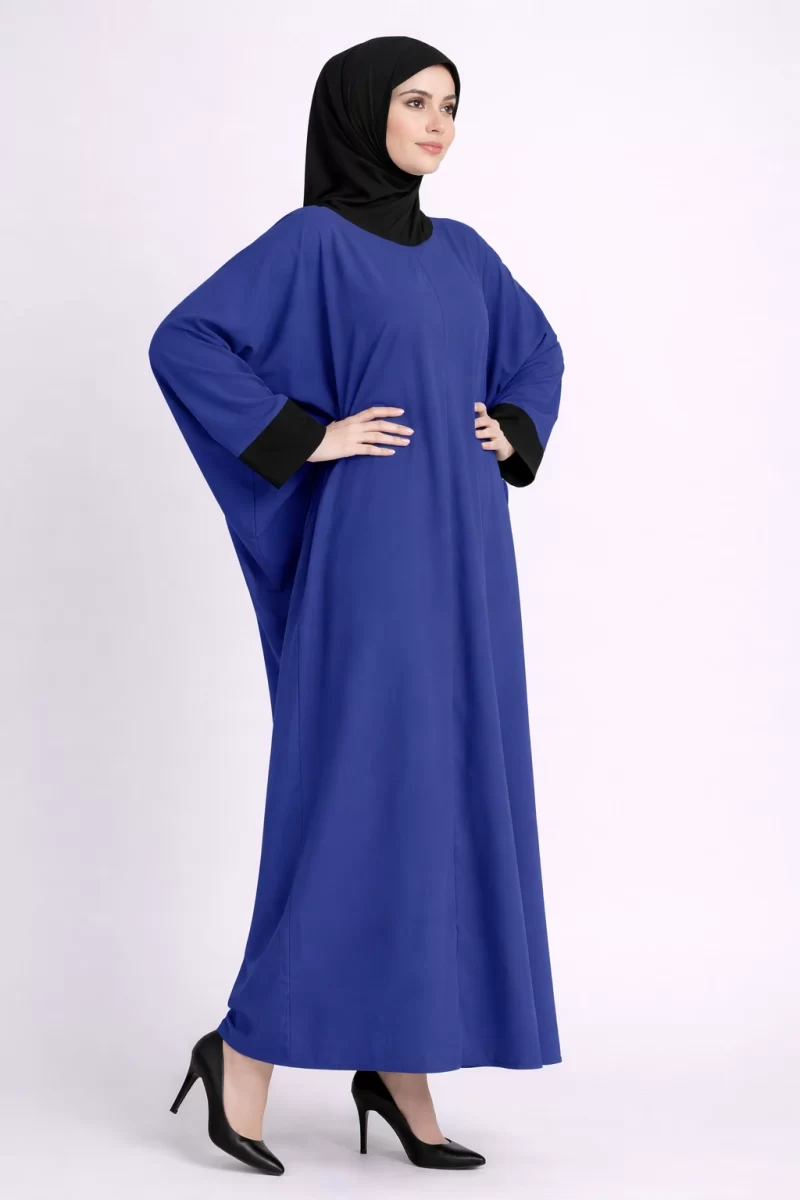 Blue Prayer Head Cover Kaftan Dress