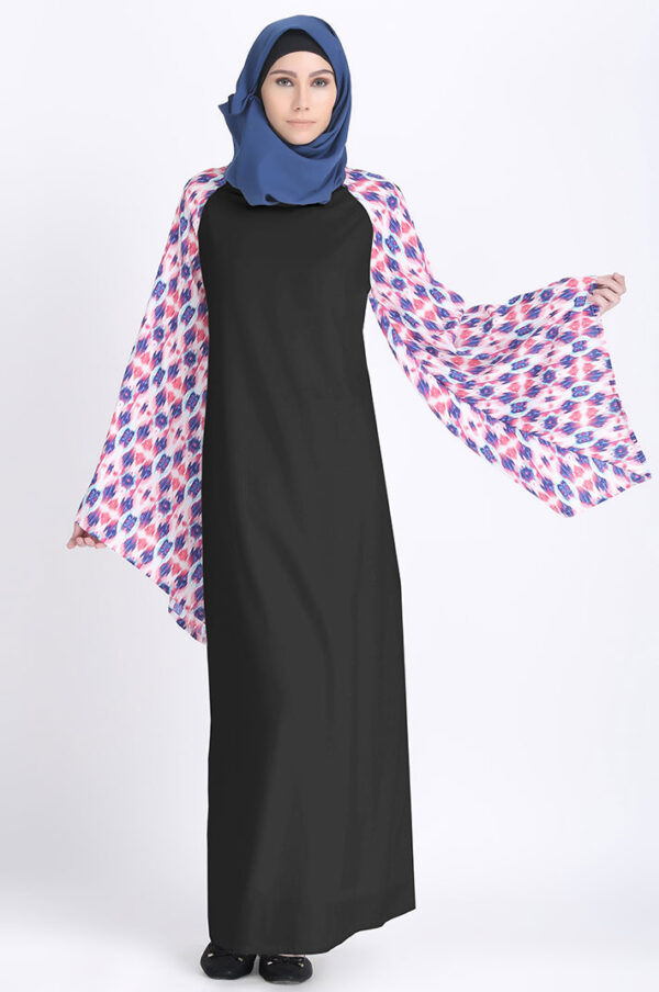amreen-bell-sleeves-printed-black-modest-abaya-dress
