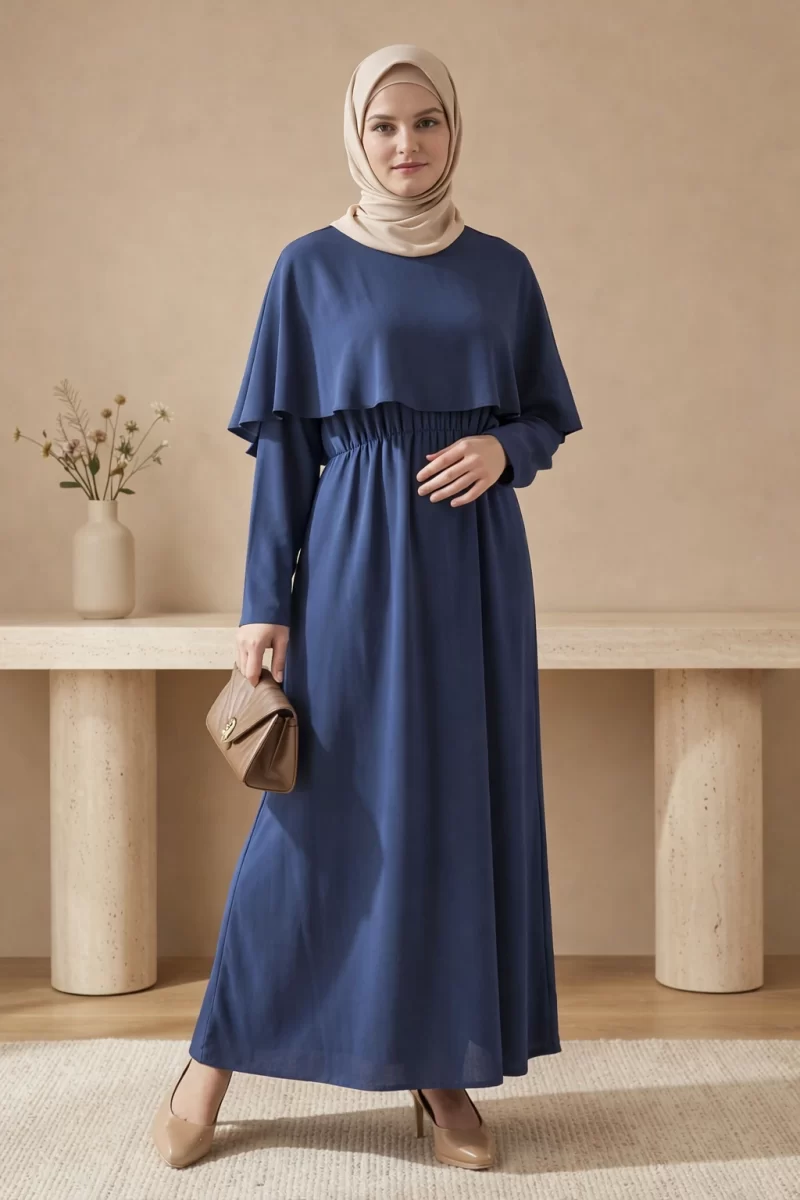 Modest Cover Over Abaya Blue
