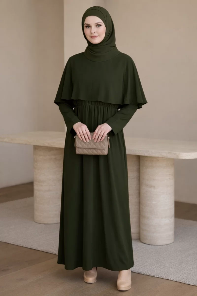 Modest Cover Over Abaya Olive