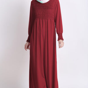 bubble-knit-maroon-stylish-abaya-dress