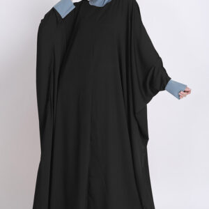 black-prayer-head-cover- kaftan-dress