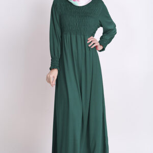 bubble-knit-green-stylish-abaya-dress