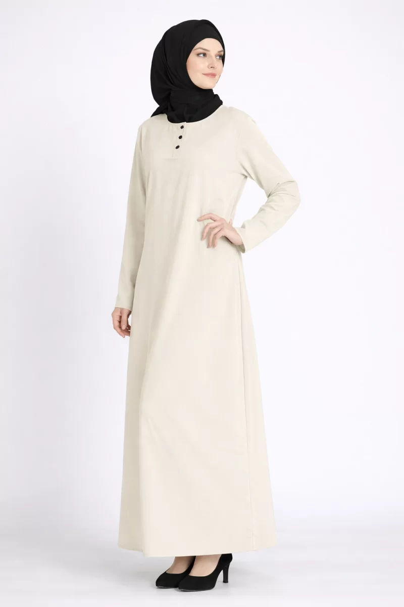 Summer Block Cotton Abaya yellow