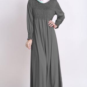 bubble-knit-grey-stylish-abaya-dress
