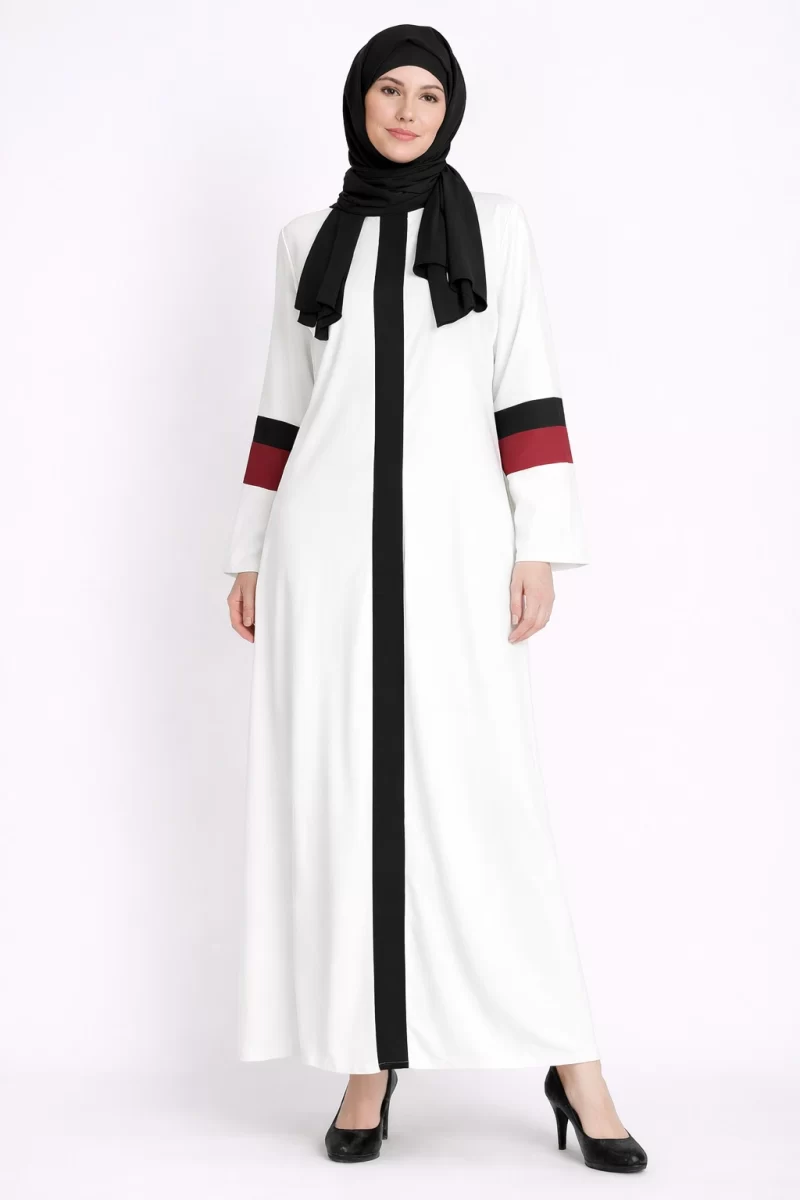 Amelia Open Abaya Off White