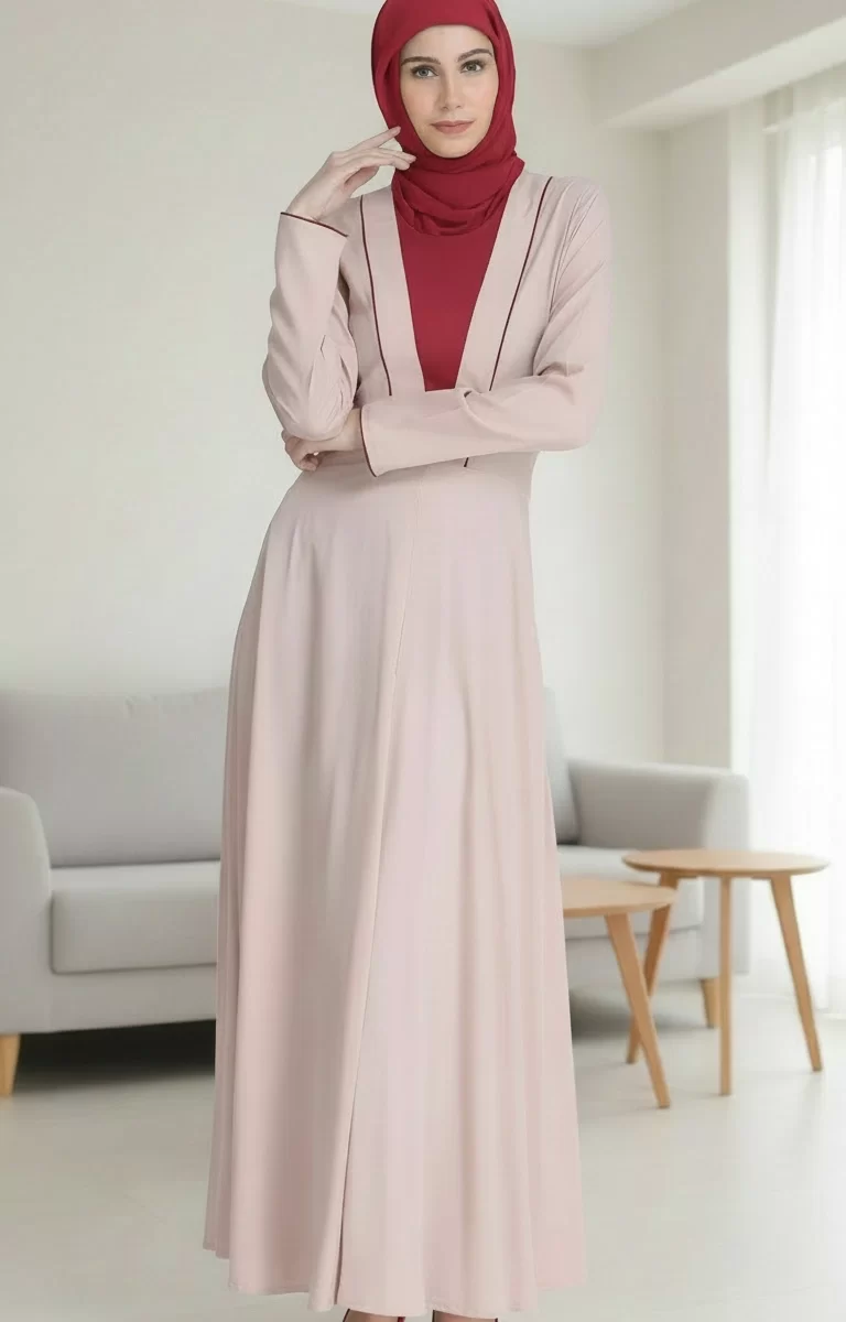 Beige Farasha Abaya