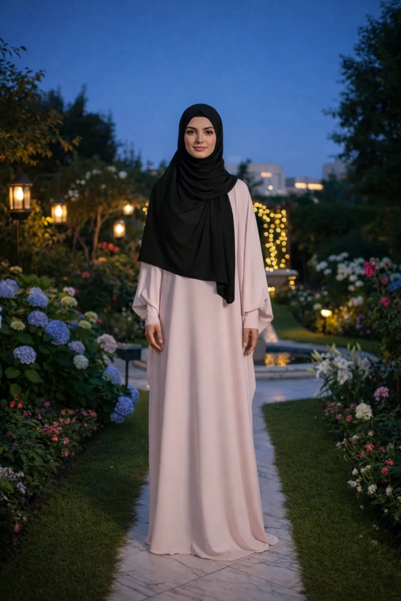 Dubai Butterfly Fall Beige Kaftan Dress