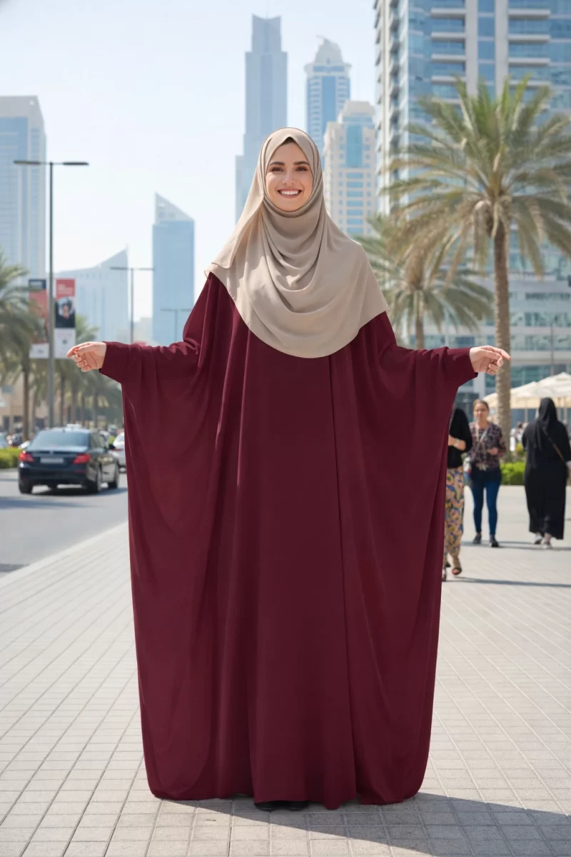 Purple Dubai butterfly fall kaftan dress