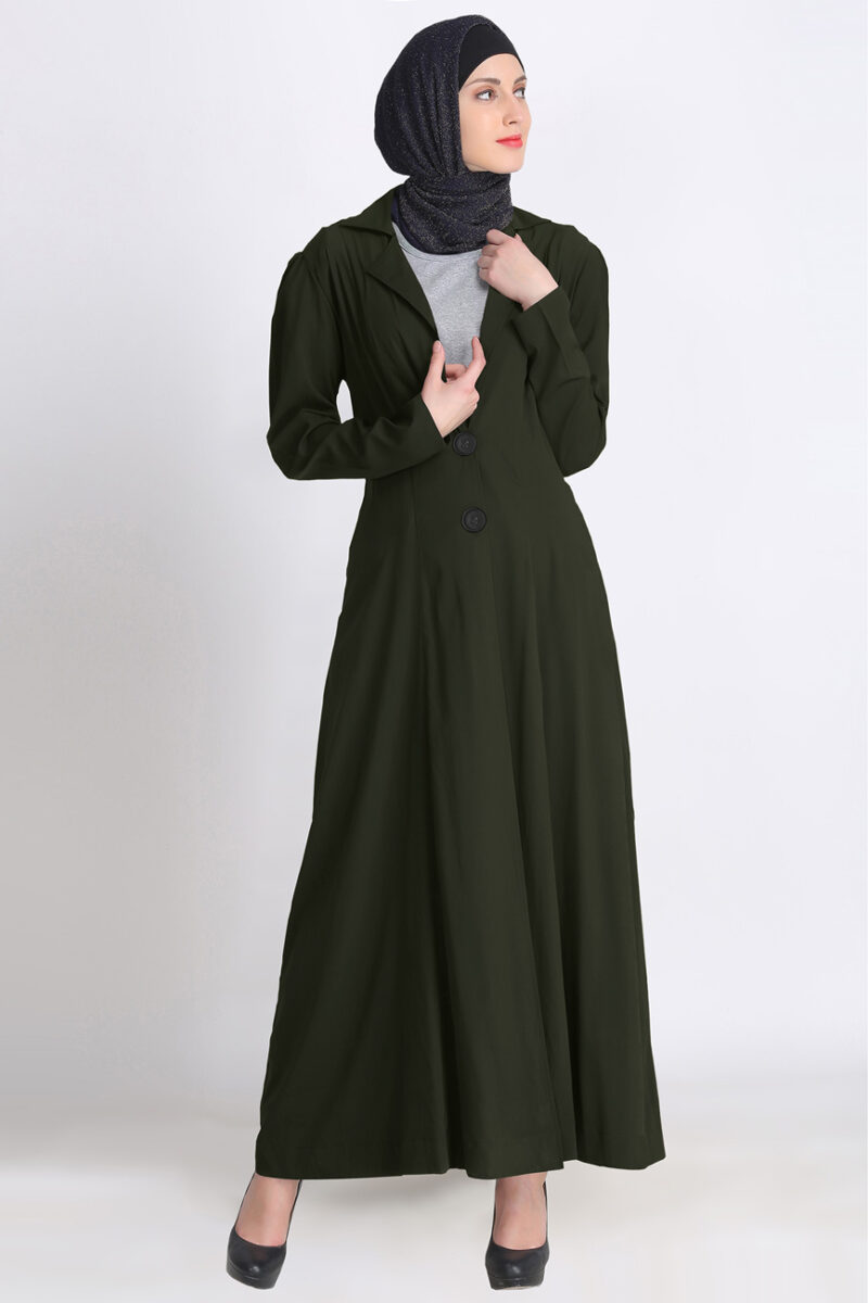Fancy Designer olive green coat