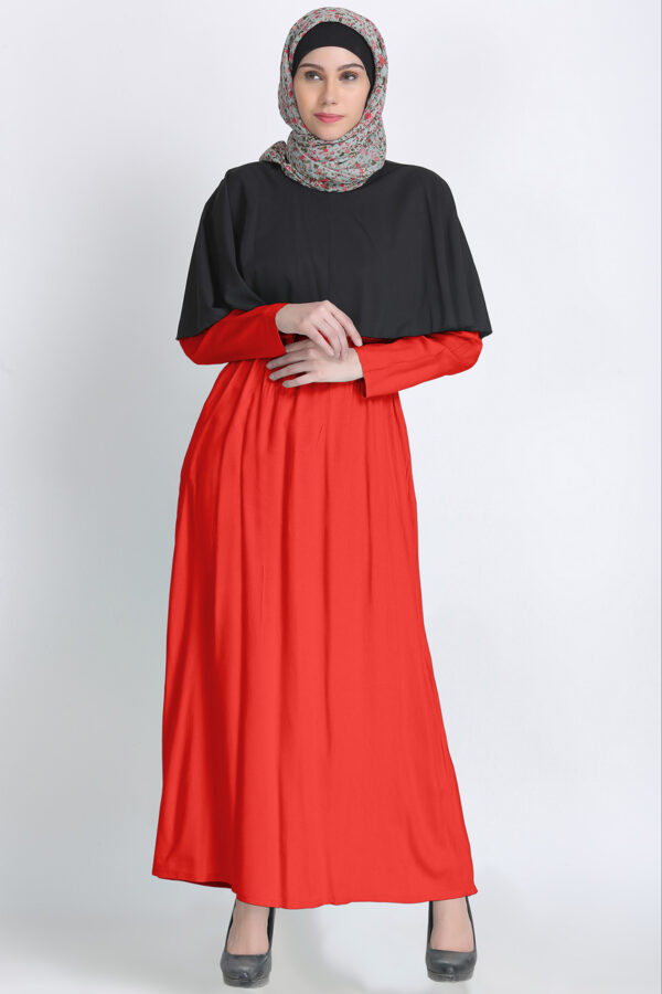 Fancy-Muslimah-Red-Cover-Rayon-Abaya-
