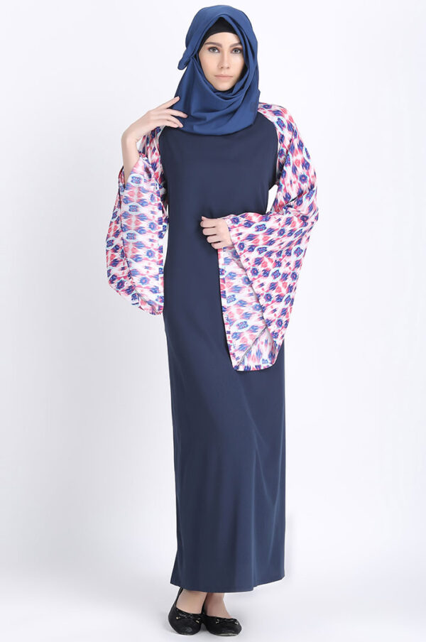amreen-bell-sleeves-printed-navy-blue-eid-abaya-dress