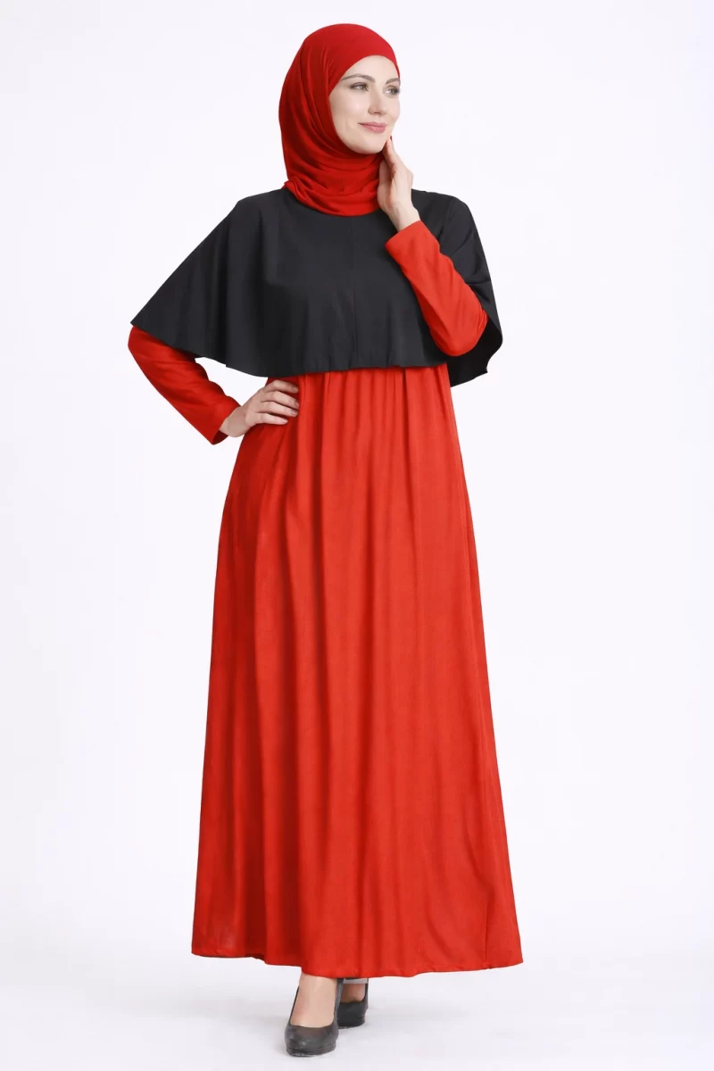 Modest Cover Over Abaya Red