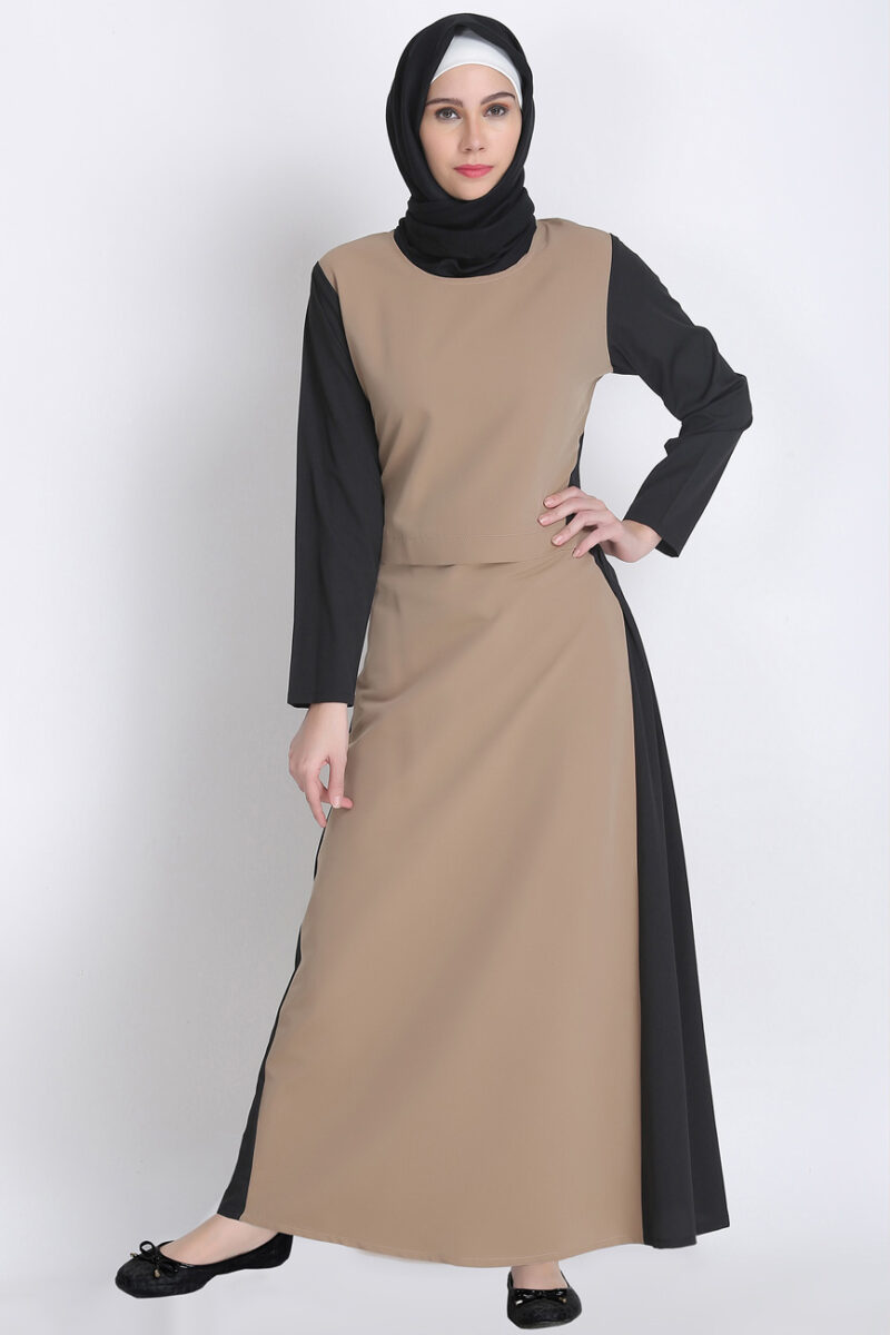 Modest Pretty Sand Black Abaya