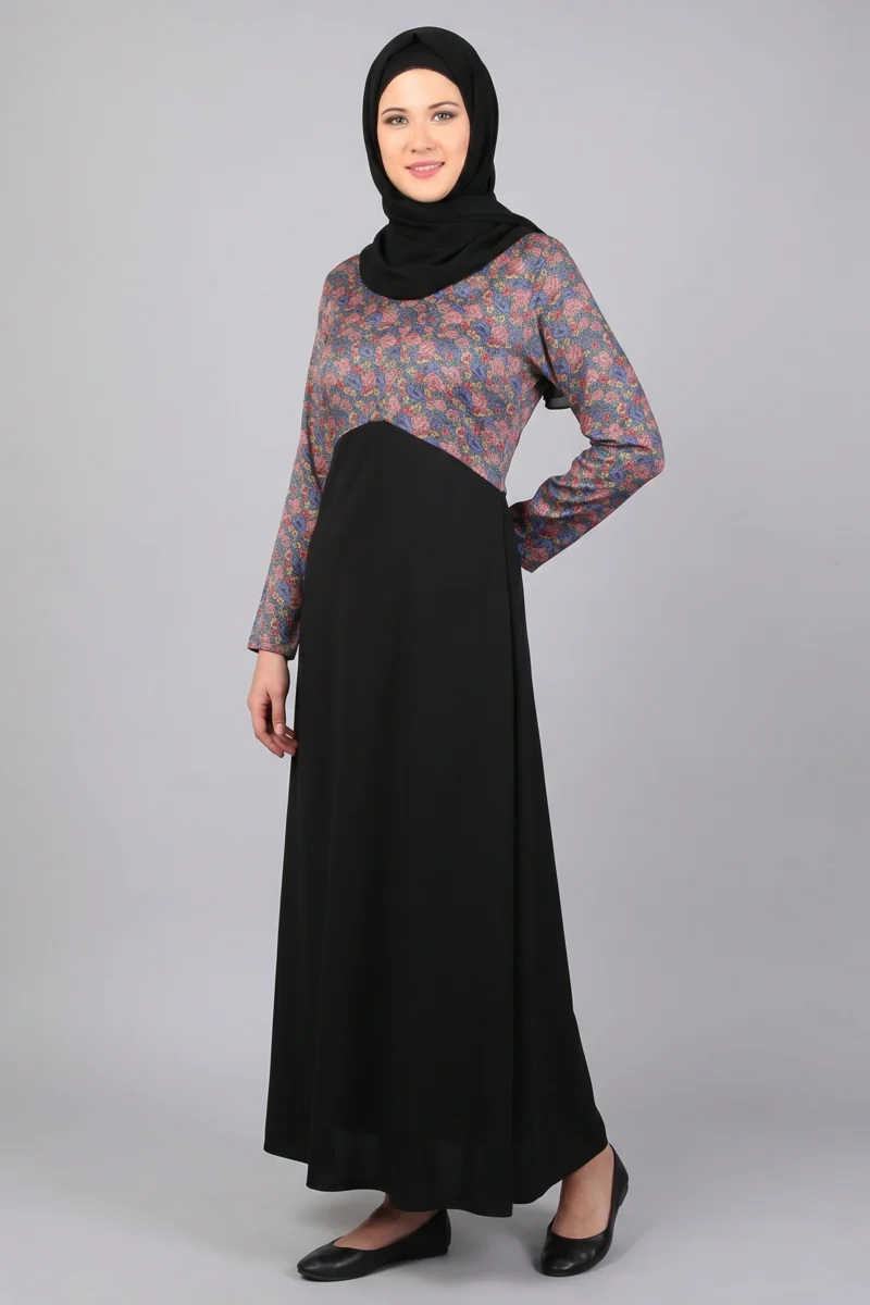 NAZAKAT BLACK KNIT ABAYA