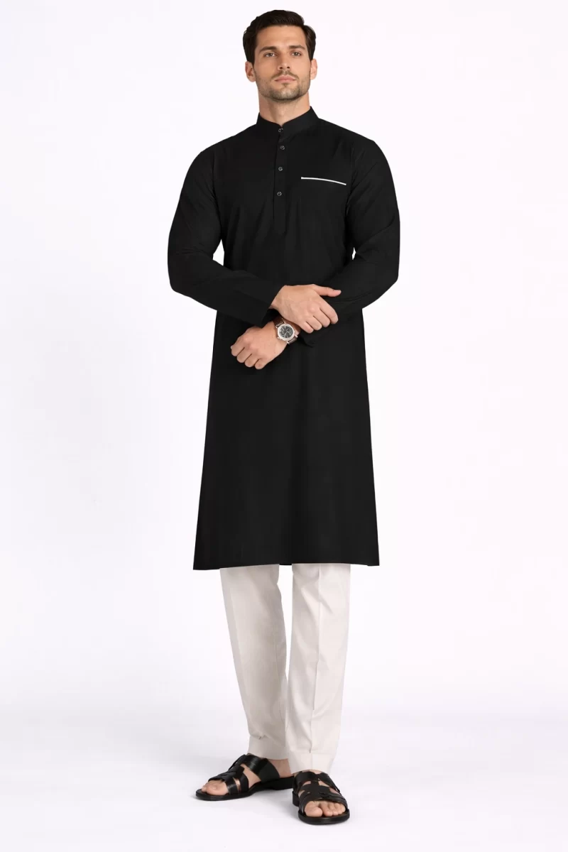 Naseem Mens Ramadan Kurta Black