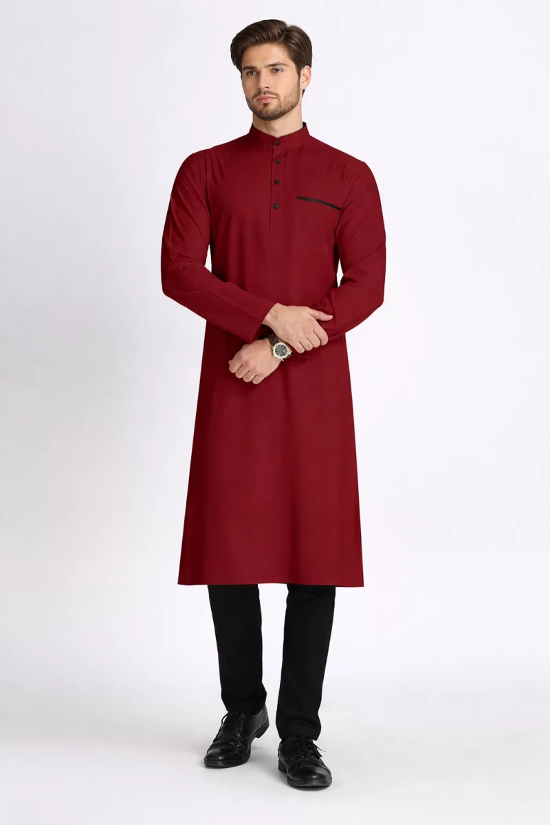 Naseem Mens Ramadan Kurta Maroon