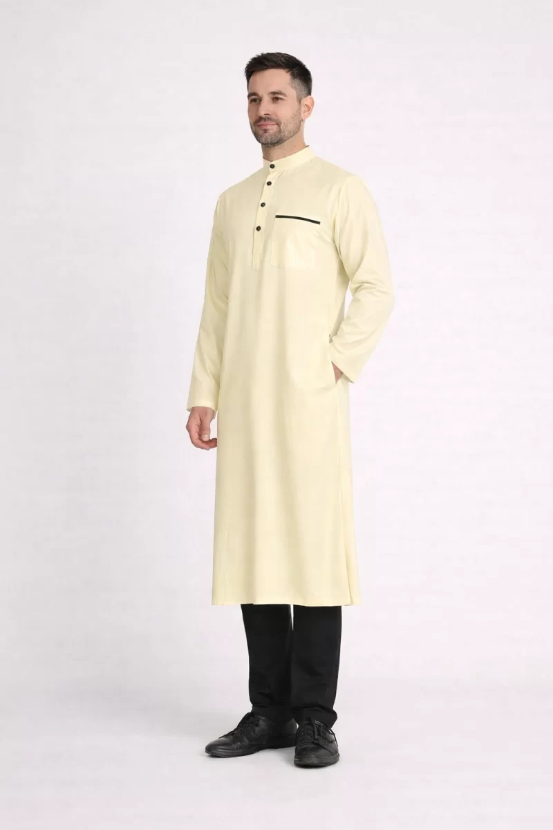 Naseem Mens Ramadan Kurta Yellow