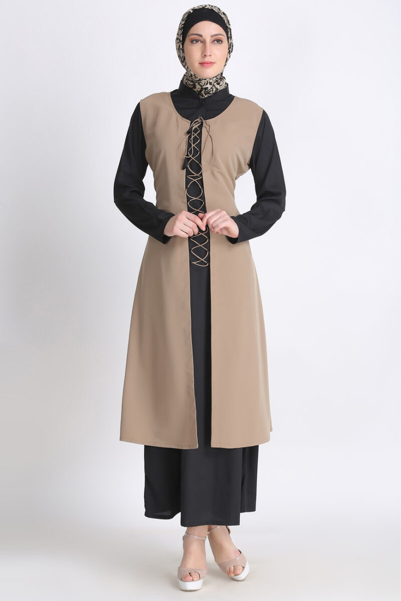Pretty Stylish Sand Dori Abaya