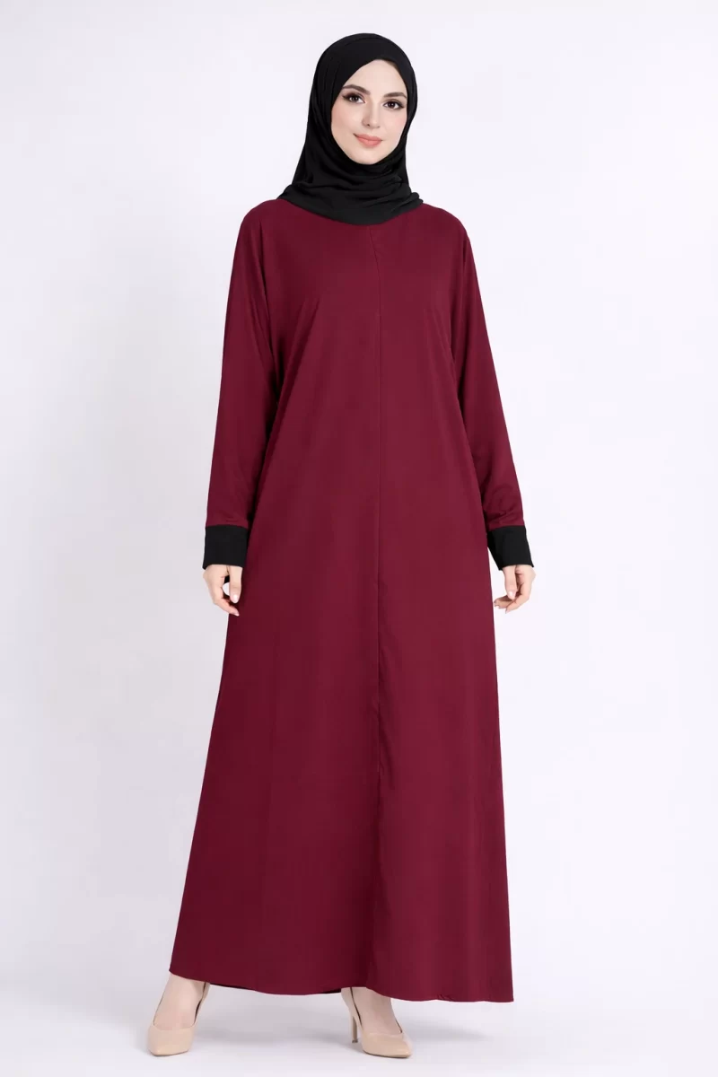 Purple Prayer Head Cover Kaftan Dress