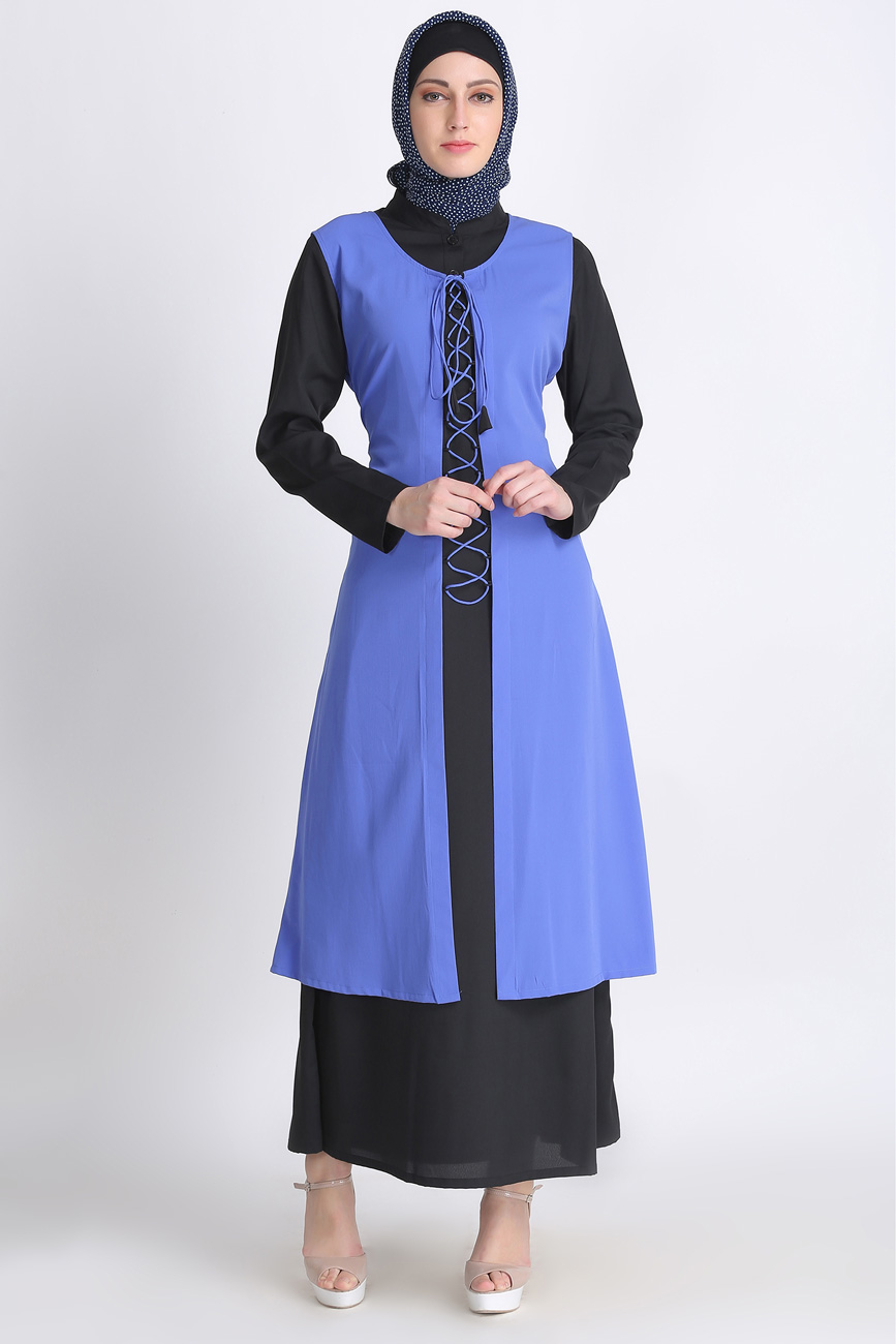 Sling String Jacket Abaya : Monaco Blue - Modest Islamic clothing ...