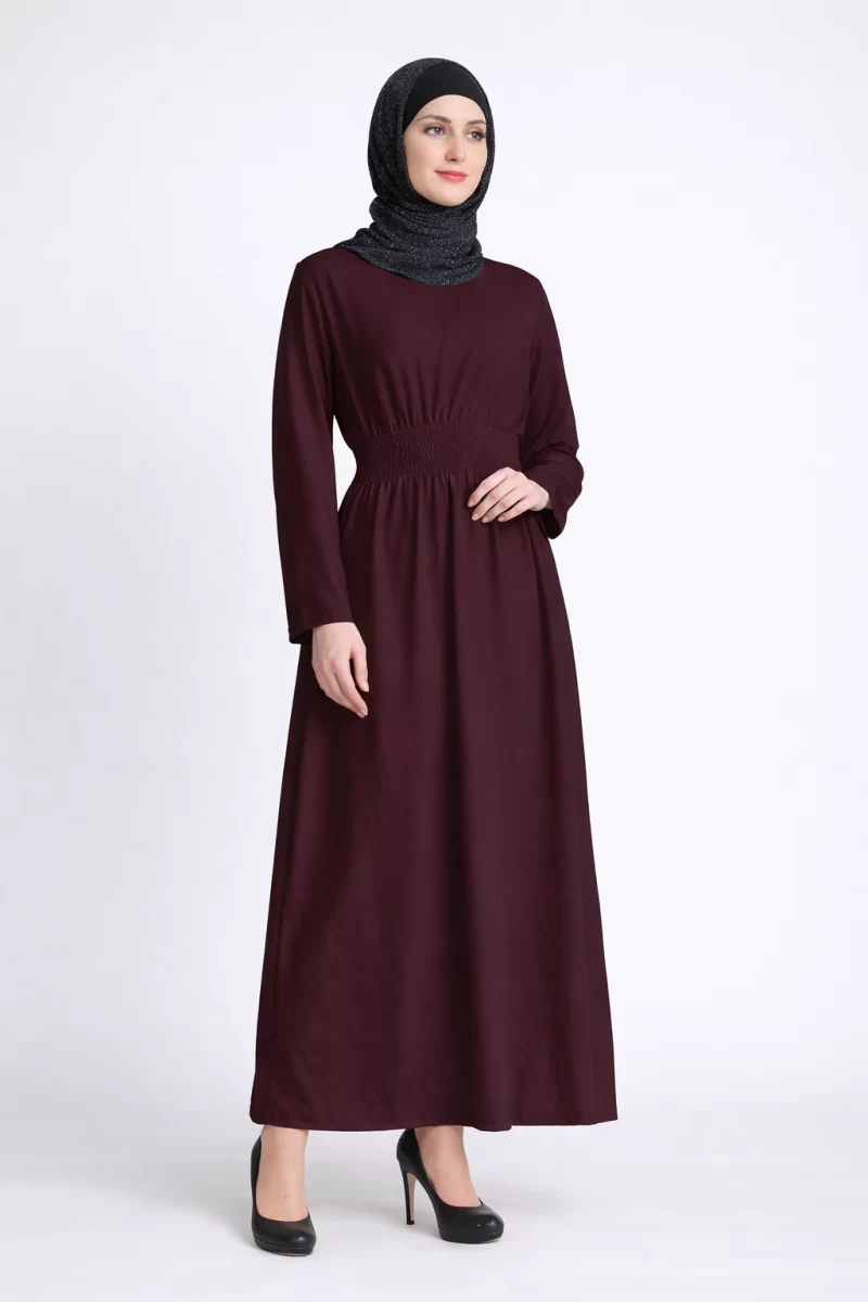 Summer Purple Smoky Abaya Jilbab Dress