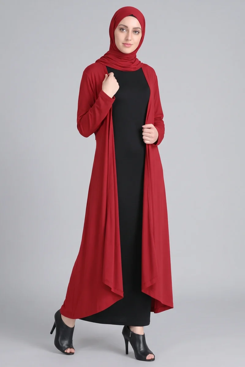 WaterFall Shrug cherry red