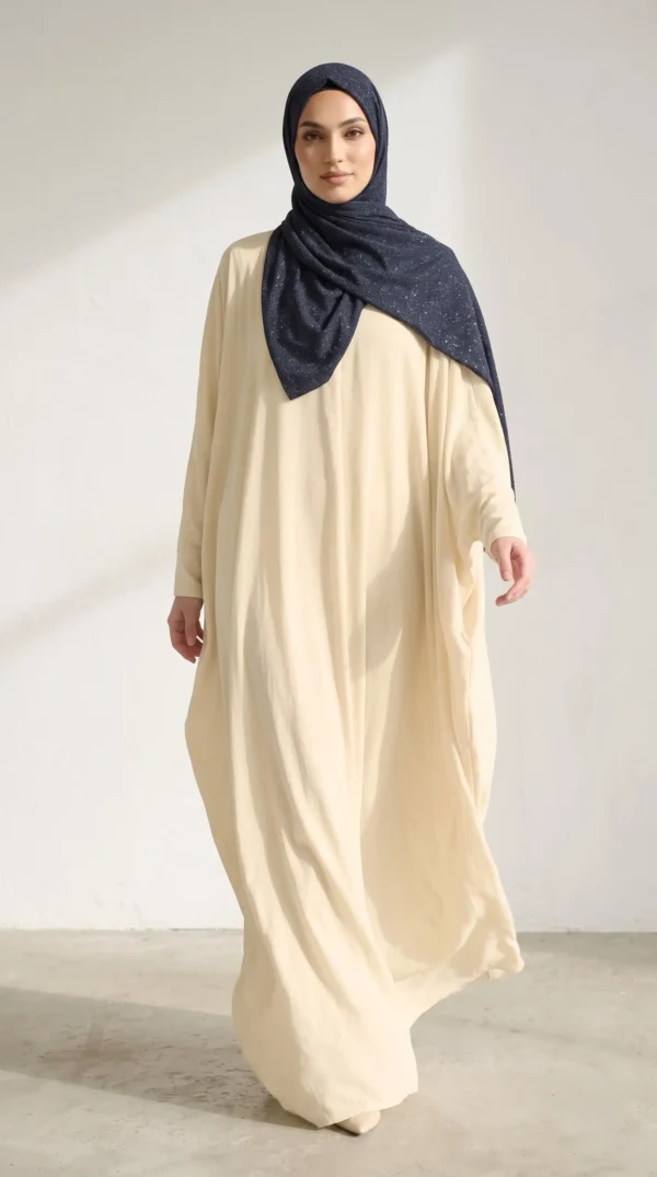 DUBAI BUTTERFLY FALL YELLOW KAFTAN DRESS