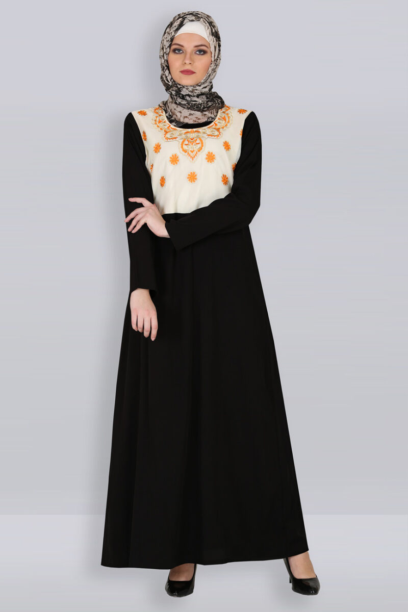 stylish beautiful fancy black abaya