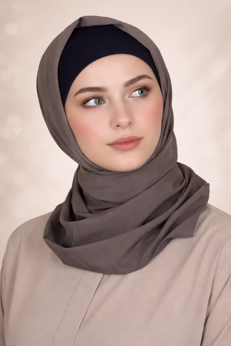 GRAY CREPE HIJAB