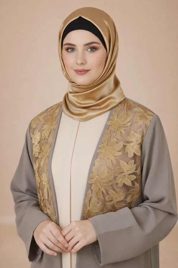 Golden Satin Hijab