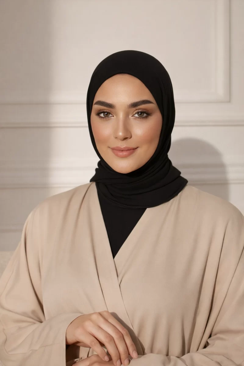 BLACK RAYON HIJAB